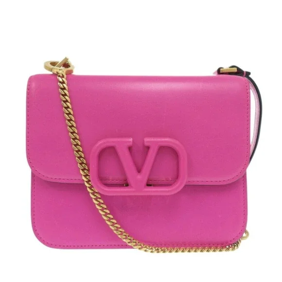 VALENTINO GARAVANI Pink Leather Shoulder Bag - Picture 2 of 10